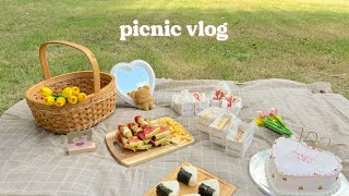 picnic vlog 🍙˚₊🧺 making cute picnic recipes celebrating with friends last days of summer ♡ [upl. by Mays]