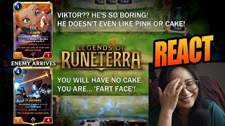 REACT to ZOEs Card Interactions in Legends of Runeterra [upl. by Rockafellow]