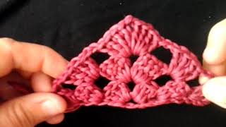 CROCHETpuntada para capa triangular facil tejida a ganchillo Nancy Magno [upl. by Pepe]