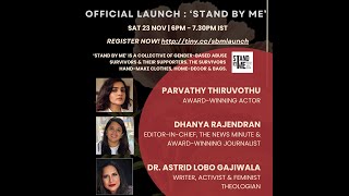 Stand By Me Official Launch  Inaugurated by Parvathy Thiruvothu Dhanya Rajendran amp DrAstrid Lobo [upl. by Early]