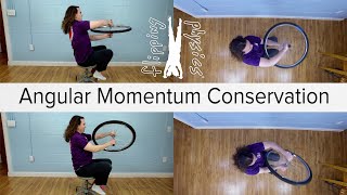 Wheel Conservation of Angular Momentum Demonstration and Solution [upl. by Asihtal]