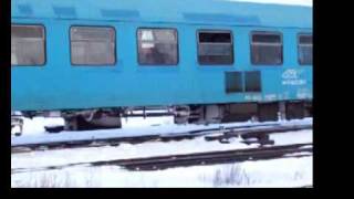 Trains in wintersnow  Trenuri in zăpadă  Vonatok a hóban [upl. by Aneala]