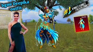 GAMEPLAY IN DEEPIKA MYTHIC OUTFITS  yah outfit lucky hai  bgmi gameplay [upl. by Hildy424]