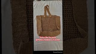 Raffia bag viralvideo crochetvlog hobby ytshortsindia ytshortsvideo [upl. by Harrow]