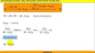 Wyrażenia algebraiczne i procenty  Zadanie 9  Matfiz24pl [upl. by Mailli]