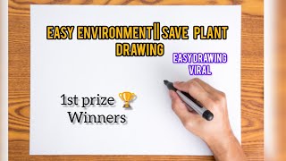 Environment Day Drawing  Save Environment Poster Drawing  Save Earth Drawing Easy art and craft [upl. by Olivette731]