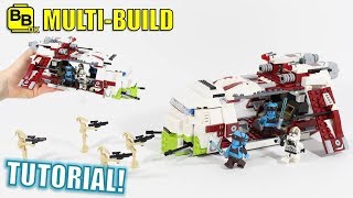 LEGO STAR WARS 75182 X2 MULTIBUILD REPUBLIC GUNSHIP [upl. by Kolodgie]