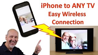 Connect iPhone to ANY TV Wirelessly Easy Steps for NonTechies Using Airplay and Screen Mirroring [upl. by Sweatt]