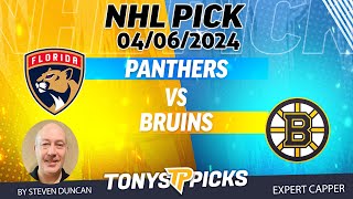 Florida Panthers vs Boston Bruins 462024 FREE NHL Picks and Predictions on NHL Betting by Steven [upl. by Alleacim656]