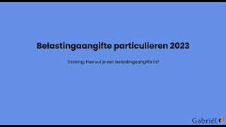 Online training Hoe vul ik mijn Belastingaangifte in [upl. by Budge]