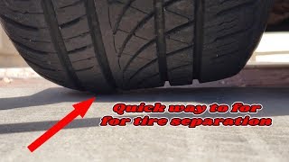 Quick method to check tire for separating Fixed Quality [upl. by Eibbed]