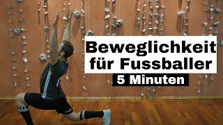 Optimales Beweglichkeitstraining für Fußballer Fußball stretching [upl. by Einitsed]