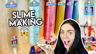 MAKING SLIME AT ELMERS SLIME MAKING STATION at Elmers Slime Headquarters 2019 [upl. by Sherourd]