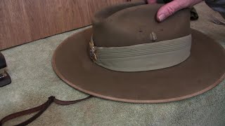 How to place a chin strap on an Australian Slouch Hat [upl. by Chrysler684]