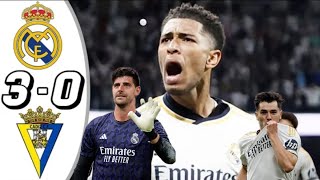 Real Madrid 3  0 Cadiz match Highlights amp All goals 2024 [upl. by Merlin]