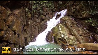 Nature Sounds of a Forest River for Relaxing  Natural Meditation Music of a Waterfall amp Bird Sounds [upl. by Dibru]