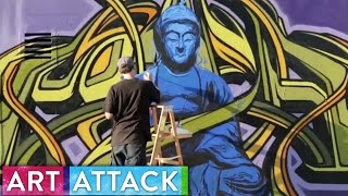 AWAKENINGS Timelapse Mural by Eric Skotnes  Art Attack [upl. by Quinta]