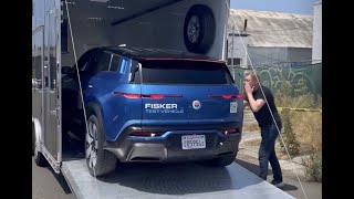 Fisker Ocean Test Vehicle arrives in LA [upl. by Shetrit]