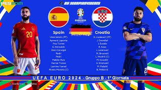 EURO 2024 • Spagna Vs Croazia • Gruppo B  1° Giornata • PES 2021 [upl. by Htebi]