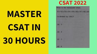 What is the remainder when 91 x 92 x 93 x 94 x 95 x 96 x 97 x 98 x 99  CSAT 2022  CSAT MANTRA [upl. by Asiat882]