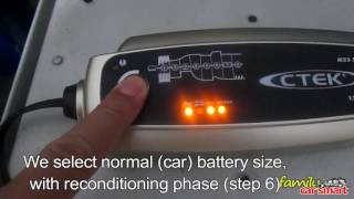 CTEK MXS 50 Charger Review part 2 of 2 setup charging and result [upl. by Okihcim]