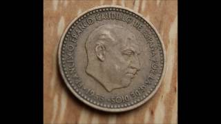 1 Peseta Francisco Franco 1953 61 Spain [upl. by Isadora]