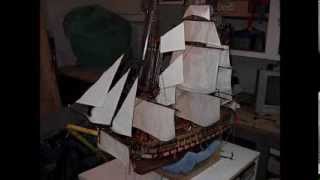 Building Wooden Model Ship Montanes by Bill [upl. by Donia]