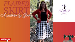 Flared Skirt A Vintage Gertie pattern  Come sew with me [upl. by Rimisac]