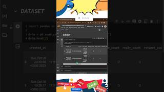 Cara membaca dataset csv di google colab shorts python analisisdata coding [upl. by Arluene]