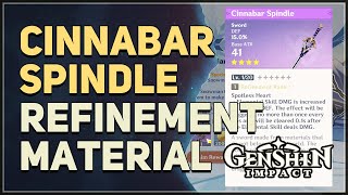 Cinnabar Spindle Refinement Material Location Genshin Impact [upl. by Oirasor]