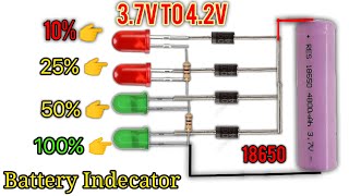 Lithium 18650 Battery Voltage Indicator 37V To 42V  NO ic [upl. by Aicnetroh]