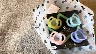 Unboxing Quality amp Review of Tommee Tippee UltraLight Pacifiers 612 months [upl. by Terb]