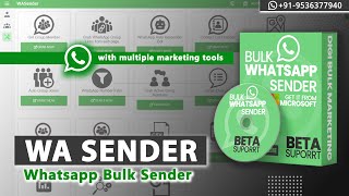 Whatsapp business se bulk message kaise kare  wa sender 34 download wasender [upl. by Ynnaf]