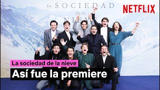 Noche de estreno de La sociedad de la nieve  Netflix España [upl. by Elcarim]