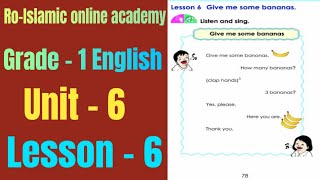 Grade 1 English Myanmar new curriculum textbook Unit 6 Lesson 6 [upl. by Edgerton443]