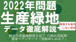 生産緑地・2022年問題の深刻度【住宅購入検討者は必見です】 [upl. by Oihsoy932]