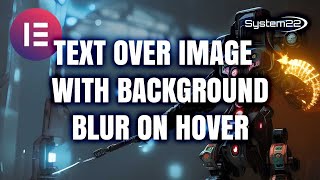 Elementor Text Over Image On Hover With Background Blur [upl. by Lemuela]