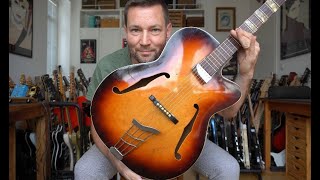 Klira Archtop guitar with pickup  1960 West German vintage [upl. by Bonucci]