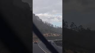 Massive strong wind blow caravan over bridge Huguenot Tunnel Cape Town today [upl. by Fenton]