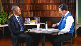 Stephen Colbert Late Show Barack Obama Interview [upl. by Mirabella264]