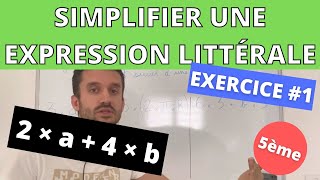 Simplifier une expression littérale  retirer les multiplications 5ème [upl. by Roselle]