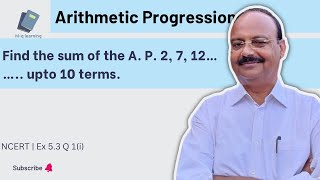 Find the sum of the A P 2 7 12 … upto 10 terms [upl. by Leuqcar]