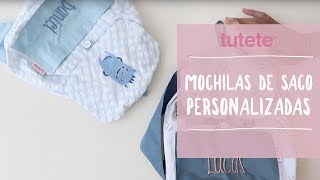 Mochilas de Saco Personalizadas  Vuelta al Cole Tutete [upl. by Soiritos]