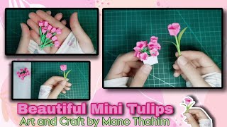 🌷 Origami Tulip 🌷Easy way to make a Tulip flower  Paper Craft  How to Make Origami Paper Flowers [upl. by Casilde]