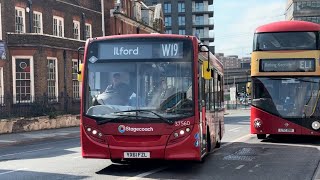 Journey on the W19 YX61FZL 37560 Stagecoach London Enviro 200 [upl. by Moise]