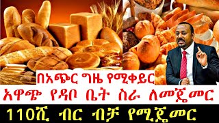 በ 110ሺ ብር ብቻ የሚጄመር ሀብታም የሚያደርግ የዳቦ ቤት ለመክፈት  To open a profitable bakery ethiopia episode ebs [upl. by Esilegna469]