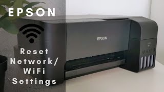 How to reset network or WiFi settings of Epson printer L3150 [upl. by Shannan411]