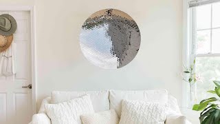 Stainless steel mirror concave plate sculpture for wall decor [upl. by Ayokal]