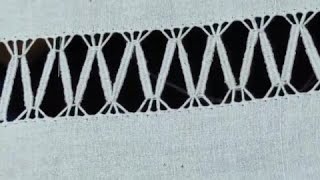 Thread Embroidery Border Design  Tarkashi Design  Easy Border Pattern Tutorial [upl. by Inavihs]