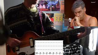 Rammstein  Weisses Fleisch Live at Bizarre Festival Bass cover with Tabs [upl. by Erika]